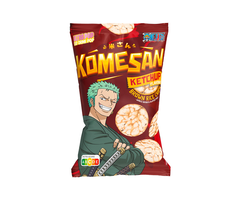 Chips Ultra Pop Komesan One Piece Zorro Brown Rice Chips Ketchup Flavour 60gr Gluten Free