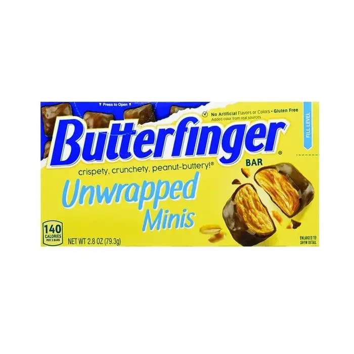 Candy Butterfinger Unwrapped Minis Theatre Box 79gr