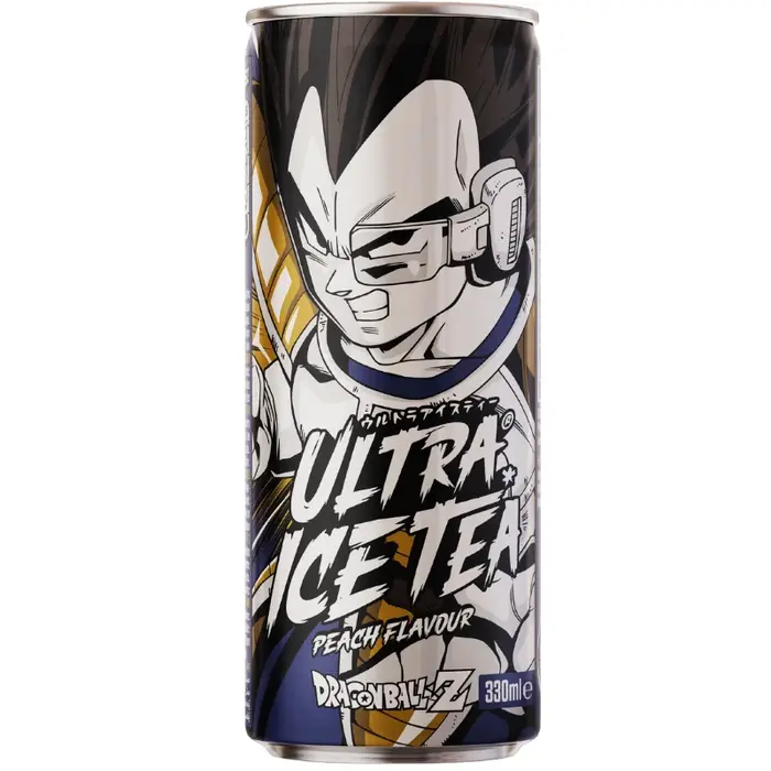 Ultra Pop Drink Ultra Ice Tea For Heroes Ultra Ice Tea Peach Flavour DragonBall Z Vegeta 330ml