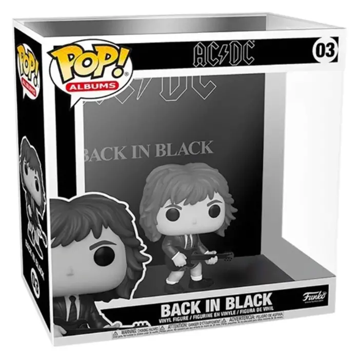 Funko Funko Albums 003 Back in Black, Black & White, AC/DC, Rocks, Music