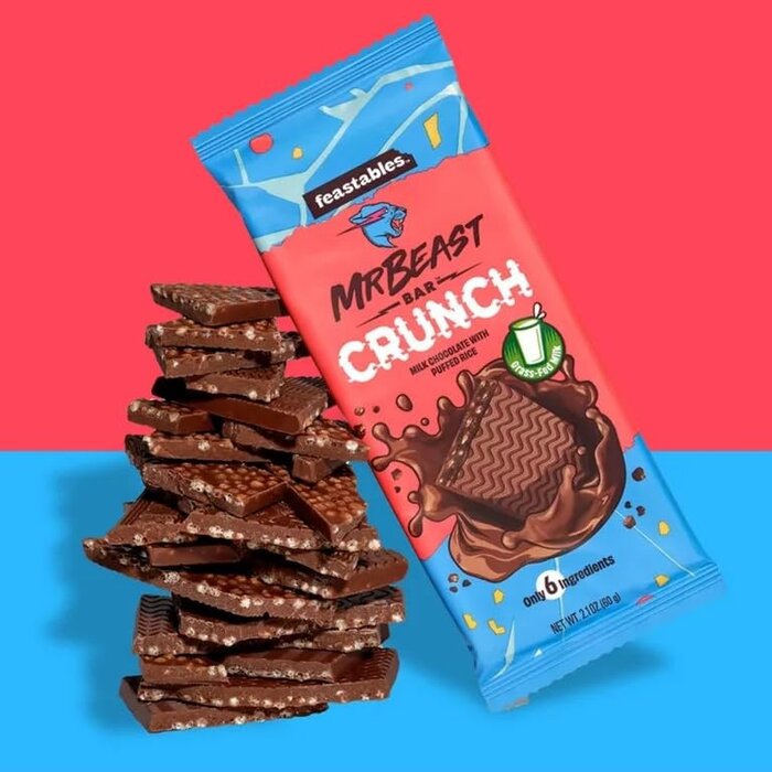 feastables Chocolate Mr Beast Crunch Bar Milk Chocolate 60gr