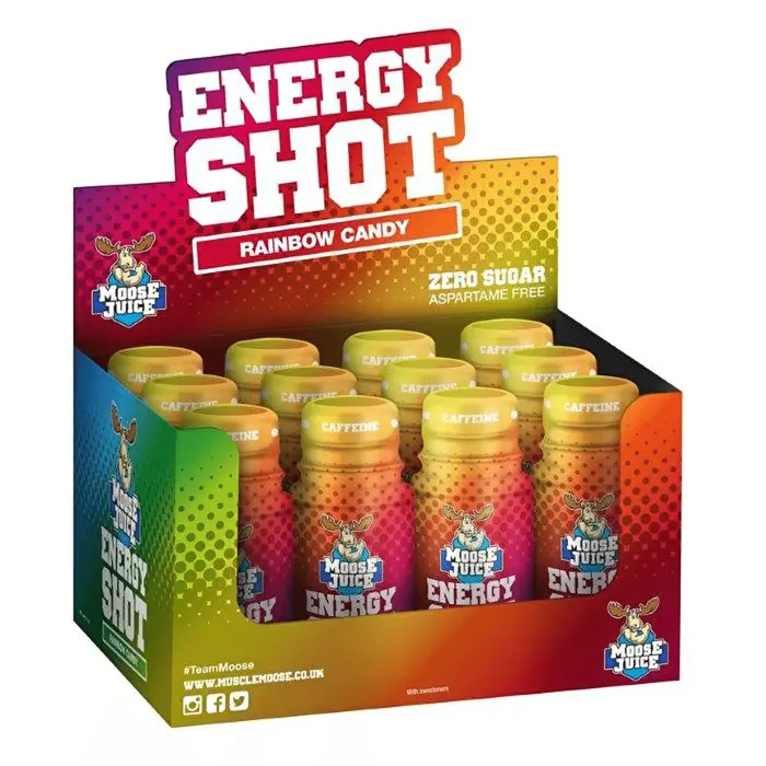 Drinks Moose Juice Energy Shot Rainbow Candy 60ml