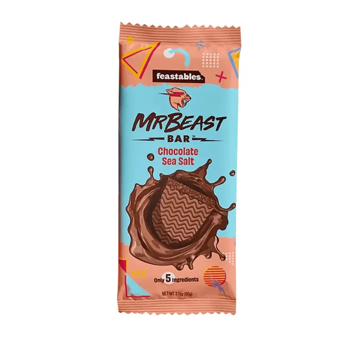 feastables Chocolate Mr. Beast Bar Feastables Seasalt Chocolate Bar 60gr
