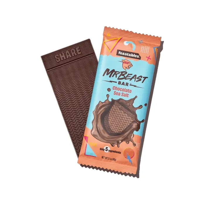 feastables Chocolate Mr. Beast Bar Feastables Seasalt Chocolate Bar 60gr