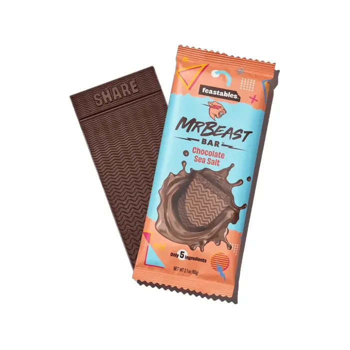 feastables Chocolate Mr. Beast Bar Feastables Seasalt Chocolate Bar 60gr