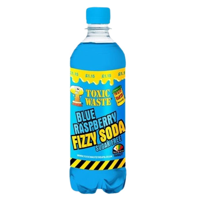 Toxic Waste Drinks Toxic Waste Soda Blue Raspberry 500ml Sugar Free