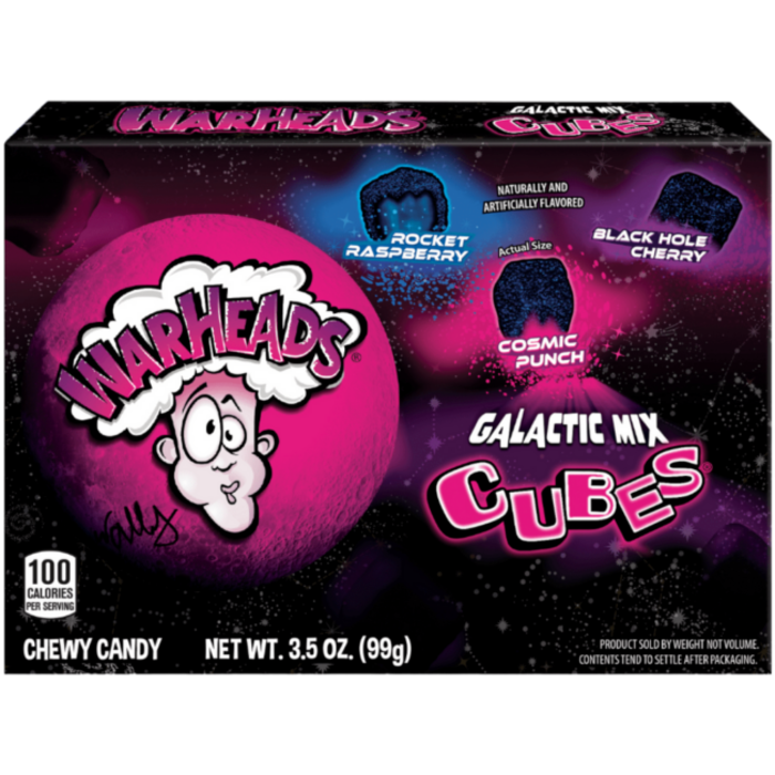 Candy Warheads Galactic Cubes Mix 99gr