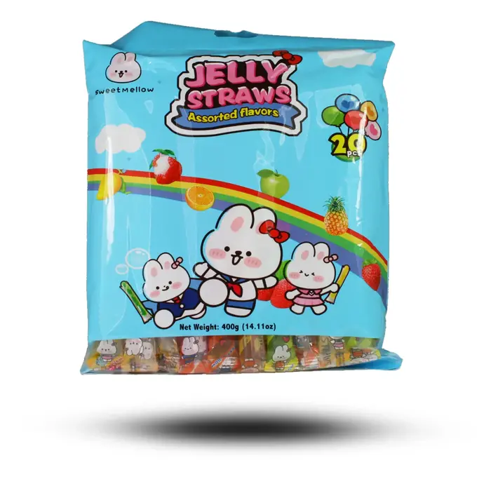 SweetMellow Candy SweetMellow Jelly Straws Assorted Flavors 20pieces 400gr