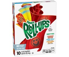 Fruit Roll-Ups Candy Fruit Roll-Ups, 10 Rolls, 141gr