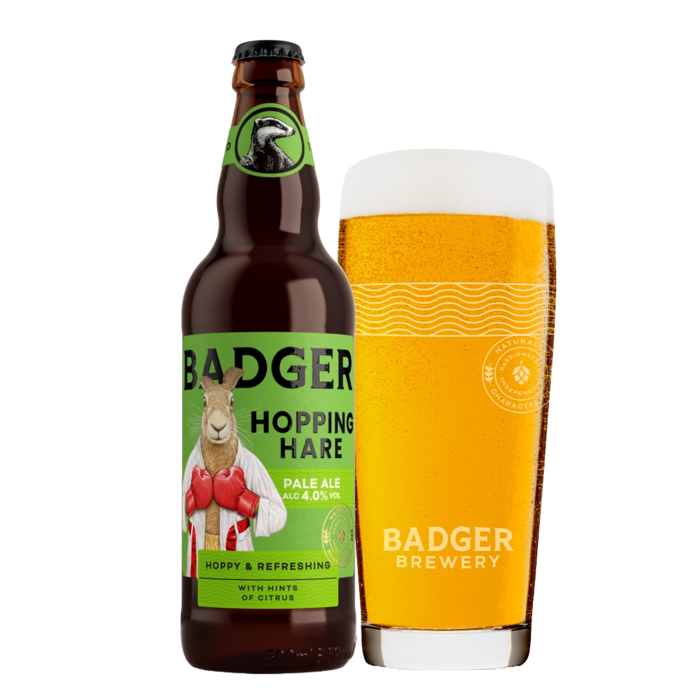 Badger brewery Badger Brewery, Hopping Hare, Pale Ale 4.0% alcohol 500ml
