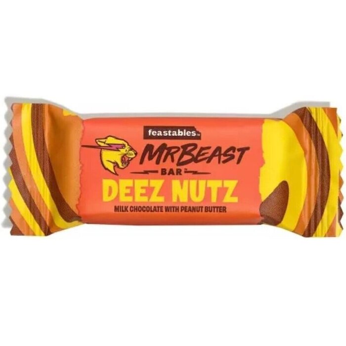 feastables Chocolate Mr Beast Bar Feastables Deez Nutz, Milk Chocolate with Peanut Butter 35gr