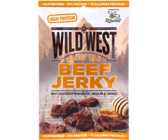 Beef Jerky Wild West Honey BBQ Big 60gr Gluten Free