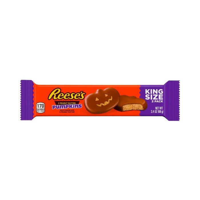 Reese's Chocolate Reese's 2 Peanut Butter Pumpkins King Size 2 Pack 68gr