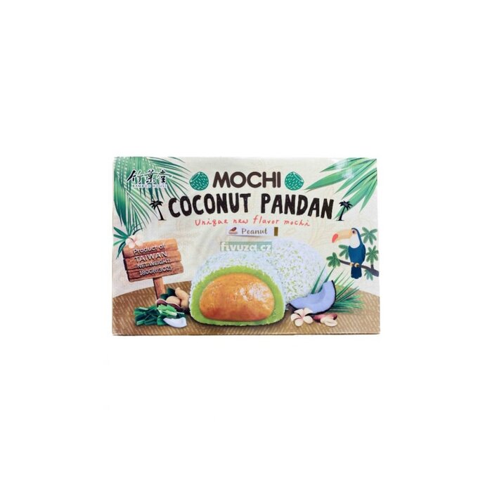 Bamboo House Coconut Pandan Mochi Peanut 180gr Taiwan