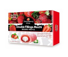 Bamboo House Double Filling Mochi Strawberry Milk 180gr Taiwan