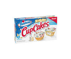 Hostess Hostess Cup Cakes Birthday, Frosted Yellow Cake with Creamy Filling 371gr