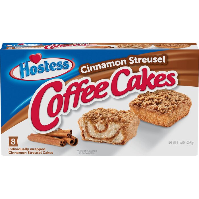 Hostess Hostess Coffee Cakes Cinnamon Streusel, Cinnamon Streusel Cakes 329gr