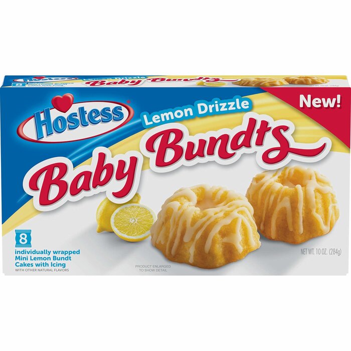 Hostess Hostess Baby Bundts Lemon Drizzle, Mini Cakes with Icing 284gr