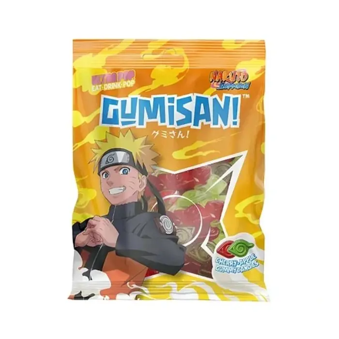 Ultra Pop Candy Ultra Pop GumiSan! Naruto Shippuden Naruto, Cherry & Apple Gummy Candies 180gr