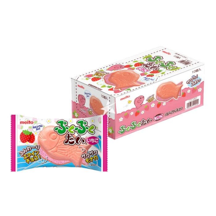 Meito Cookies Meito PukuPukuTai StrawBerry 16.5gr Japan 10pack