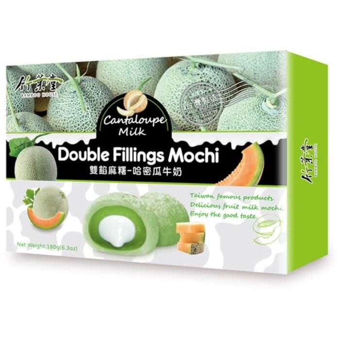 Bamboo House Mochi Double Filling Mochi CantaLoupe Milk 180gr Taiwan