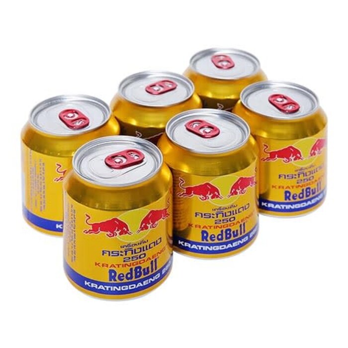 Red Bull Drink Red Bull Krating Daeng 250ml Thailand, pack 6pieces