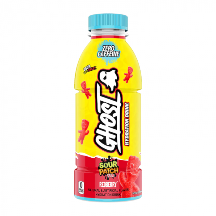 Drink Ghost Hydration Sour Patch Kids RedBerry 500ml Zero Caffeine ( To Good To Go )