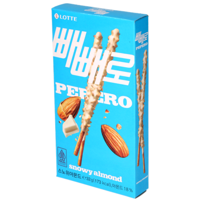 Lotte Cookies Pepero Snowy Almond Cookie 37gr
