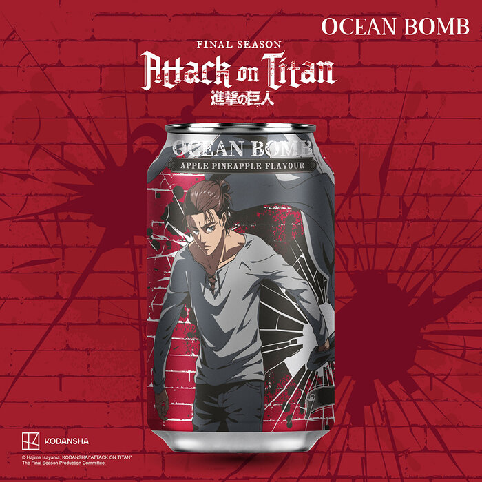 Ocean Bomb Drink Attack on Titan, Eren, Apple PineApple Flavour 330ml