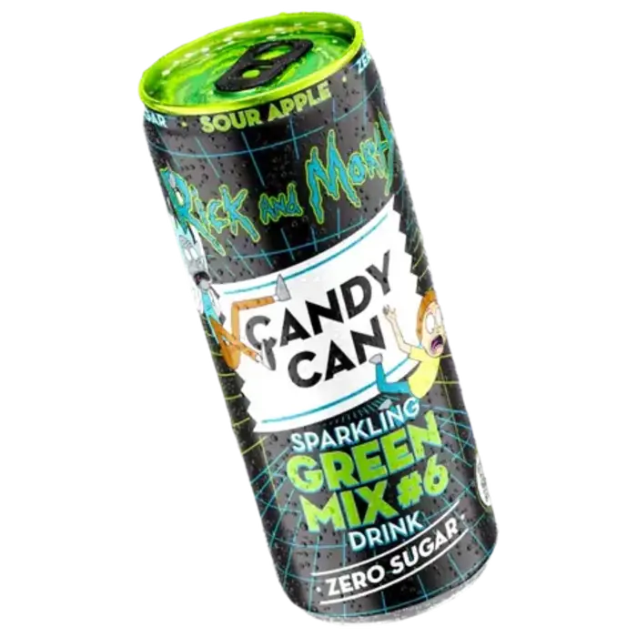 Candy Can Drink Rick & Morty Green Mix Sour Apple #6 330ml Zero Sugar