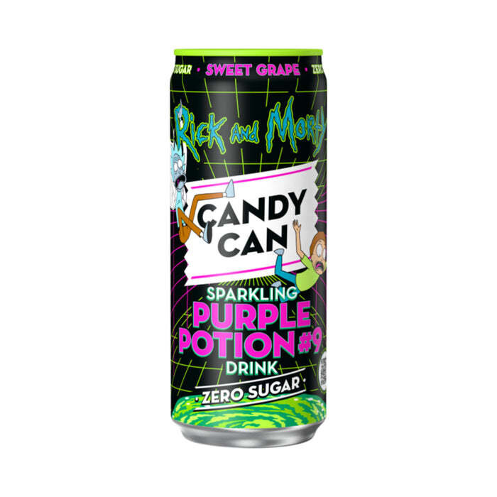 Candy Can Drink Rick & Morty Purple Potions #9 Sweet Grape 330ml Zero Sugar