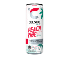 Celsius Drink Celsius Peach Vibe, White Peach Flavour 355ml