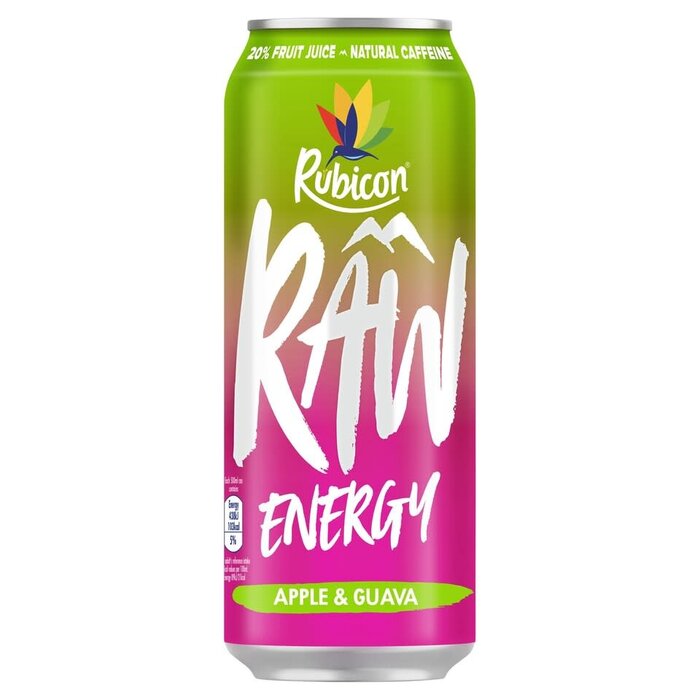 RubiCon Raw Drink RubiCon Raw Energy, Apple & Guava, Natural Caffeine 500ml