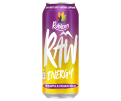 RubiCon Raw Drink RubiCon Raw Energy, PineApple & Passion Fruit, Natural Caffeine 500ml