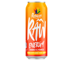 RubiCon Raw Drink RubiCon Raw Energy, Orange & Mango, Natural Caffeine 500ml