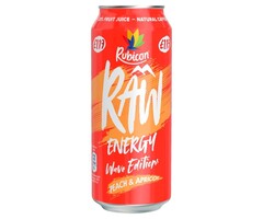 RubiCon Raw Drink RubiCon Raw Energy, Peach & ApriCot, Wave Edition, Natural Caffeine 500ml