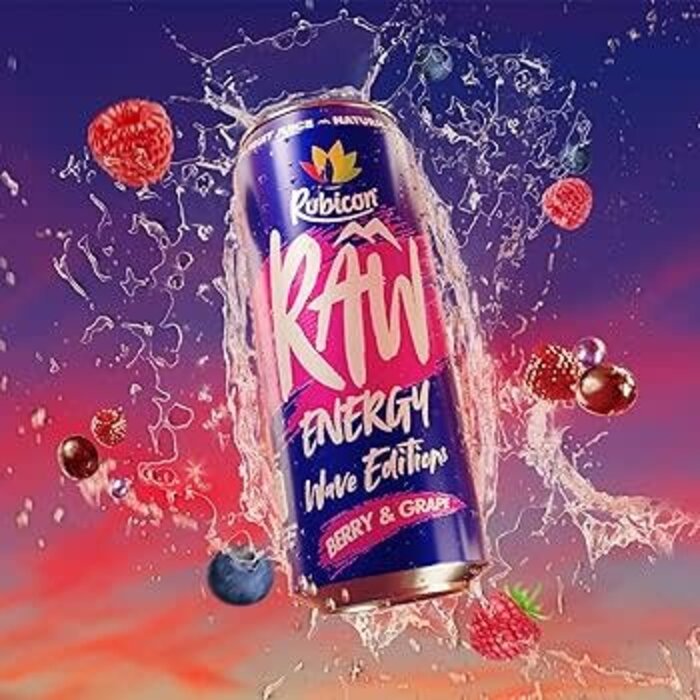 RubiCon Raw Drink RubiCon Raw Energy, Berry & Grape, Wave Edition, Natural Caffeine 500ml