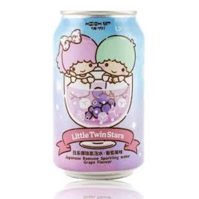 Sanrio Drinks SanRio Line Friends Japanse Ramune Sparkling Water Grape Waghasi Flavour 330ml