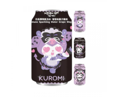 Sanrio Drinks SanRio Kuromi Japanse Ramune Sparkling Water Grape Wagashi Flavour 330ml