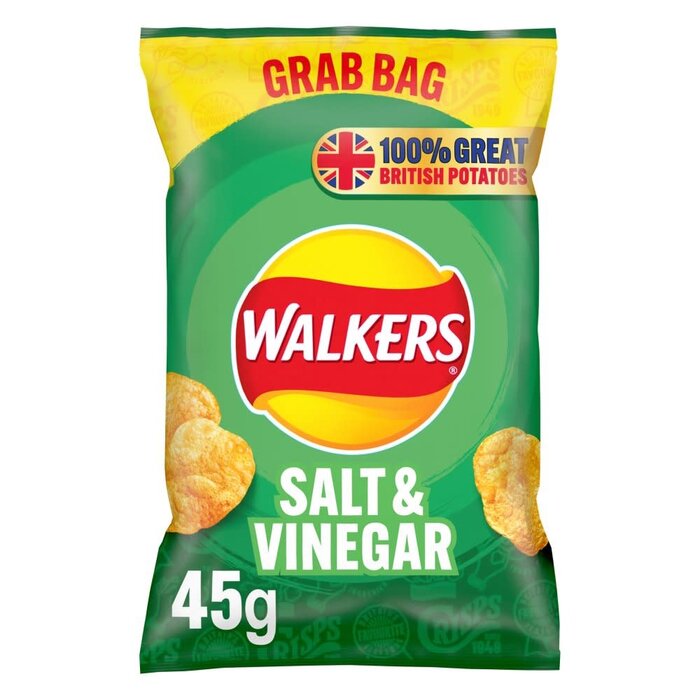 Walkers Chips Walkers Seriously Salt & Vinegar 45gr