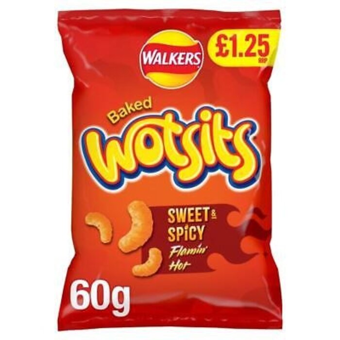 WotSits Chips WotSits Crunchy Flamin’Hot Sweet & Spicy 60gr