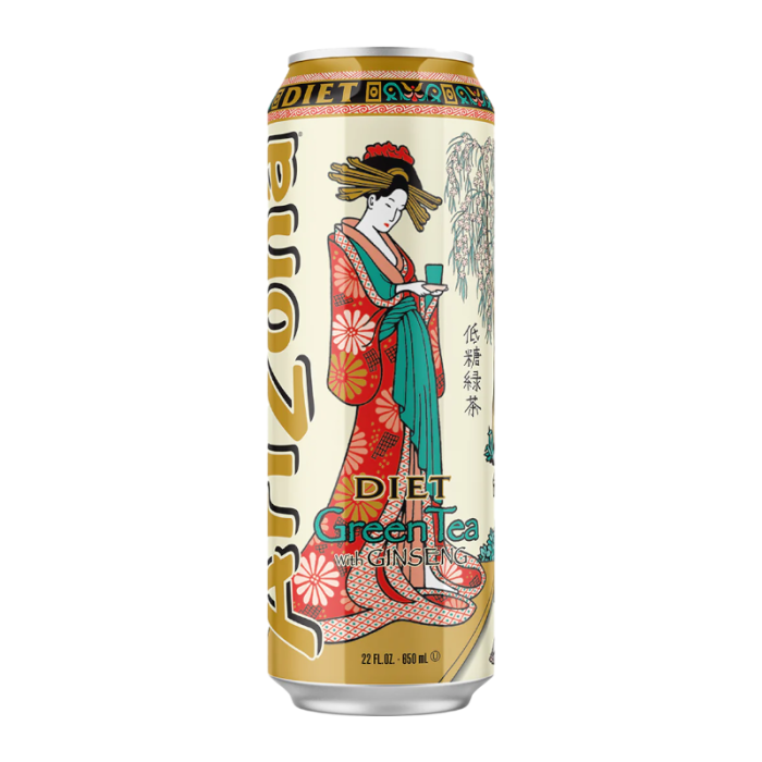 Arizona Drink Arizona Diet Green Tea with Ginseng 650ml USA