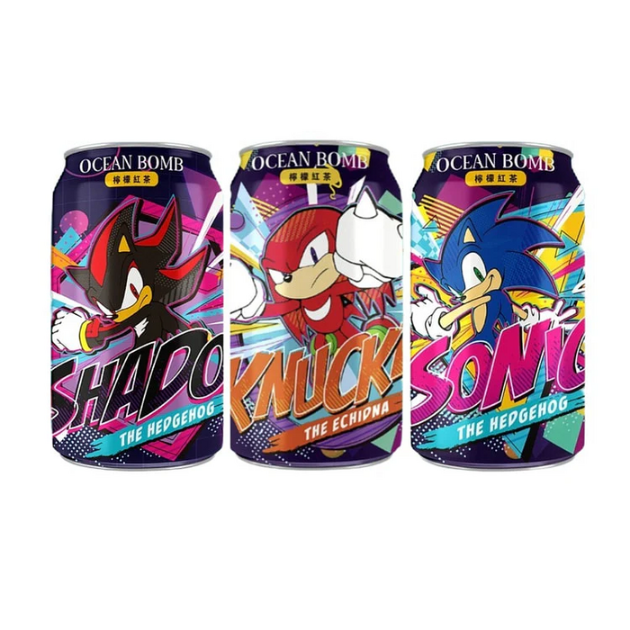 Ocean Bomb Drink Ocean Bomb Sonic The HedgeHog, Shadow The HedgeHog, Lemon Black Tea Flavor 315ml