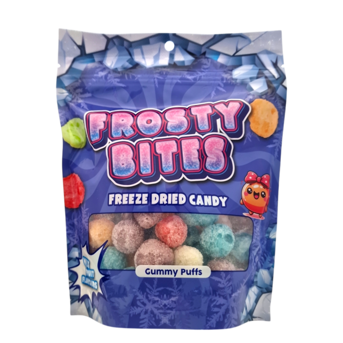 Frosty Bites Candy Frosty Bites, Freeze Dried Candy, Gummy Puffs 50gr