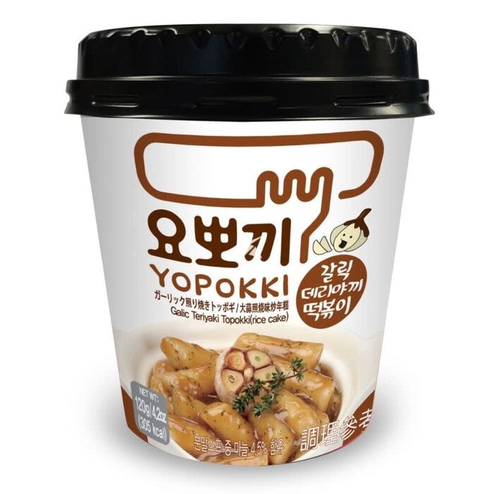 Yopokki Food YoPokki RiceCake Cup Garlic 120gr Korea