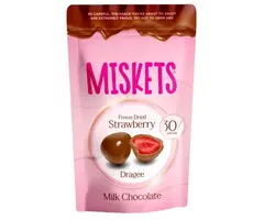 Miskets Chocolate Miskets Milk Chocolate Coated StrawBerry Freeze Dried 80gr Turkey