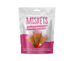 Miskets Chocolate Miskets Cornet White Chocolate StrawBerry 50gr Turkey