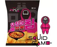 Chips Squid Game Bul JjamBong Snack 50gr Korea