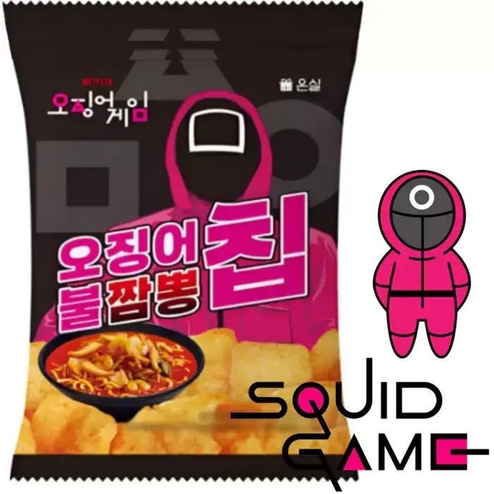 Chips Squid Game Bul JjamBong Snack 50gr Korea