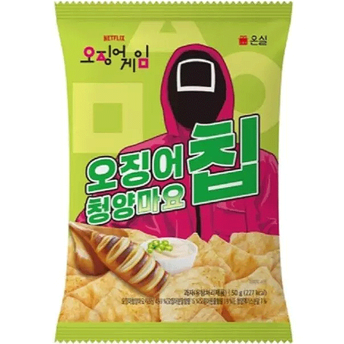 Chips Squid Game CheonYang Mayonnaise Snack 50gr Korea